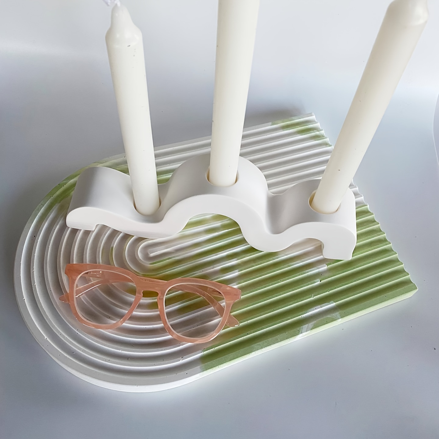 Resin Art Kit With Molds - Zakrzywiona forma silikonowa na świecznik DIY