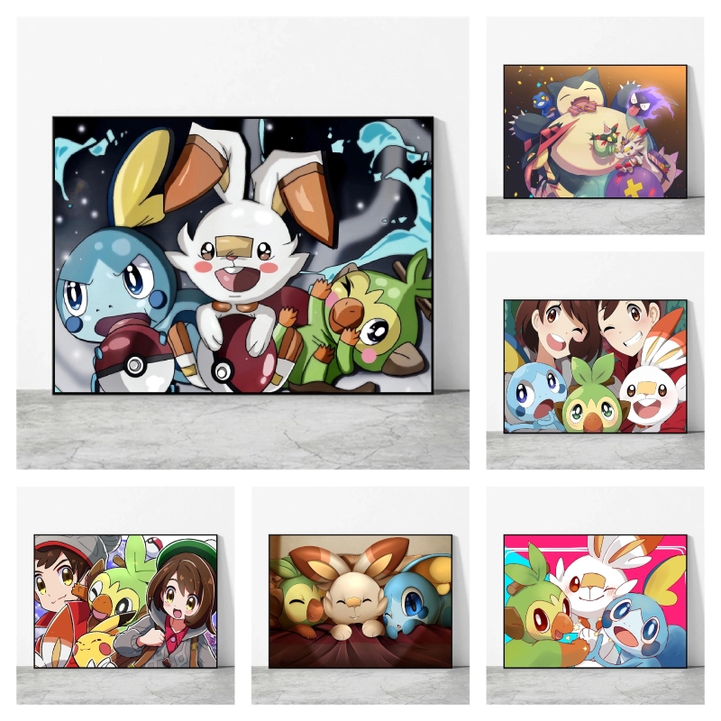 Resin Art Images - Diamentowe Plakaty, Obrazy Pokemonów, Pikachu, Scorbunny,