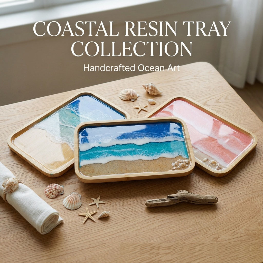 Resin Art And Wood - Taca dekoracyjna z żywicy epoksydowej w