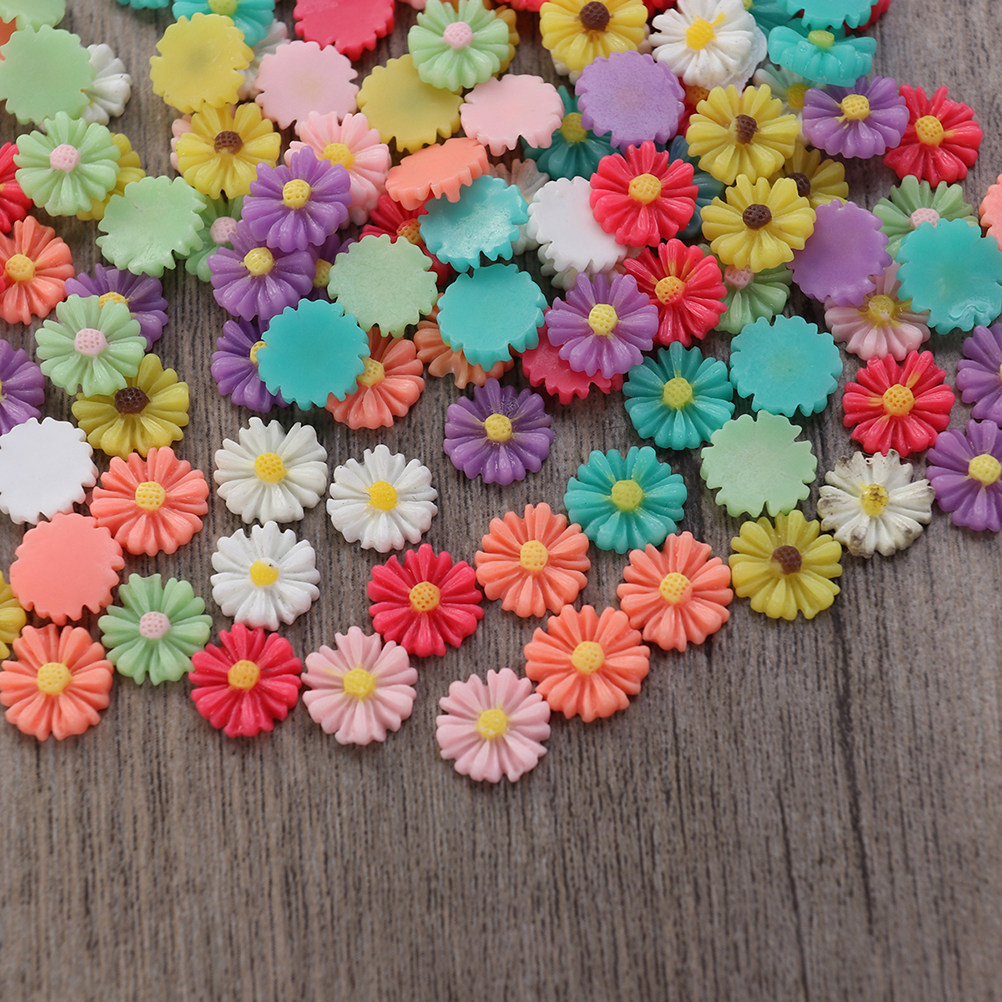 Resin Art Flower - 200 sztuk, kaboszony w kształcie kwiatów