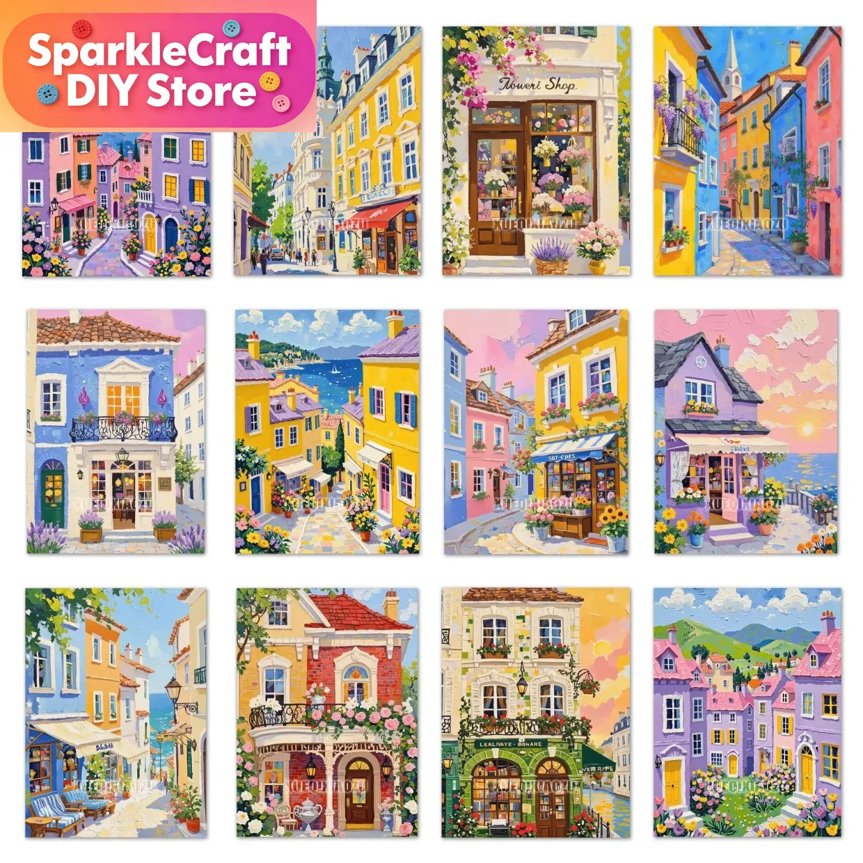 Resin Art World - Kreskówkowy Świat Bajek Kolorowa Sceneria Miasteczka