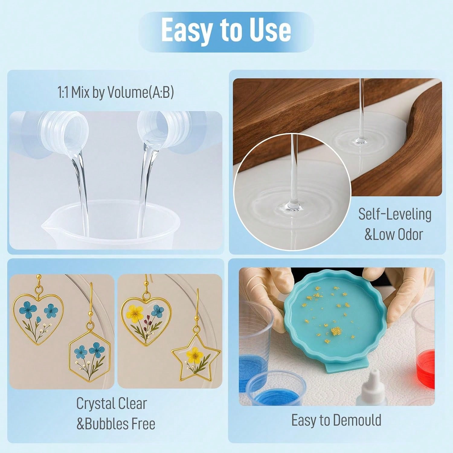 Kryształowo Przejrzysta Żywica – Resin Art Kit With Molds recenzja i cena