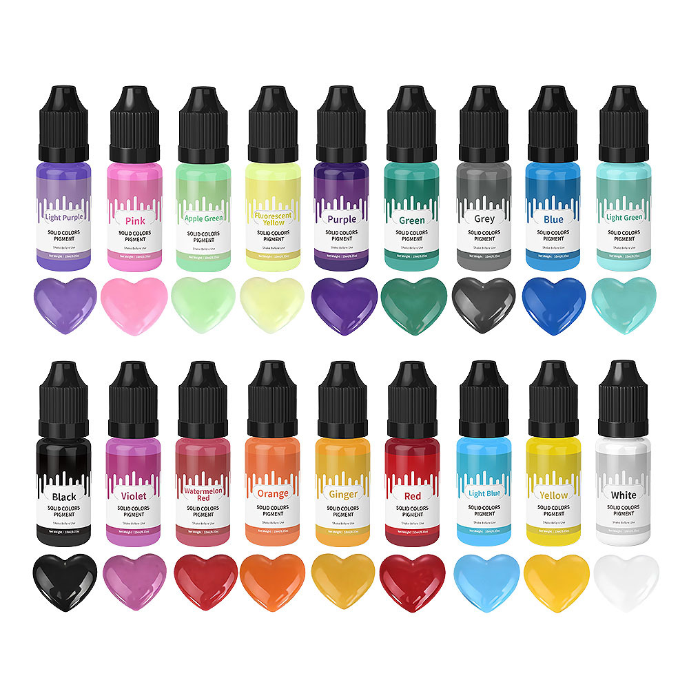 18 kolorów 10ml Macaron stały  – Resin Art Letters recenzja i cena