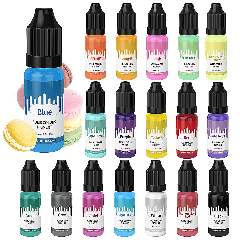 18 kolorów 10ml Macaron stały  – Resin Art Letters recenzja i cena