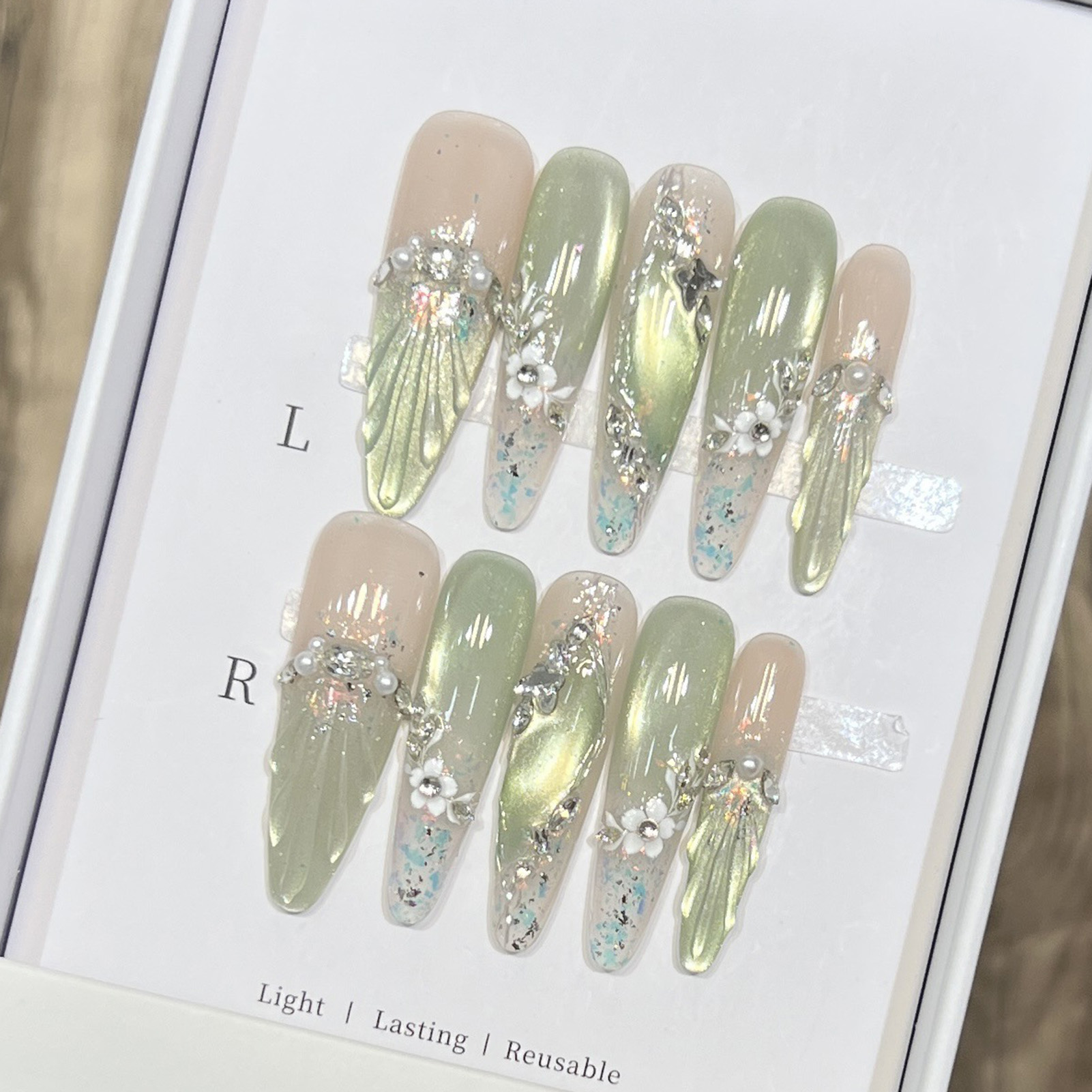 10 szt. Długie Sztuczne Paznok – Resin Art Flower recenzja i cena