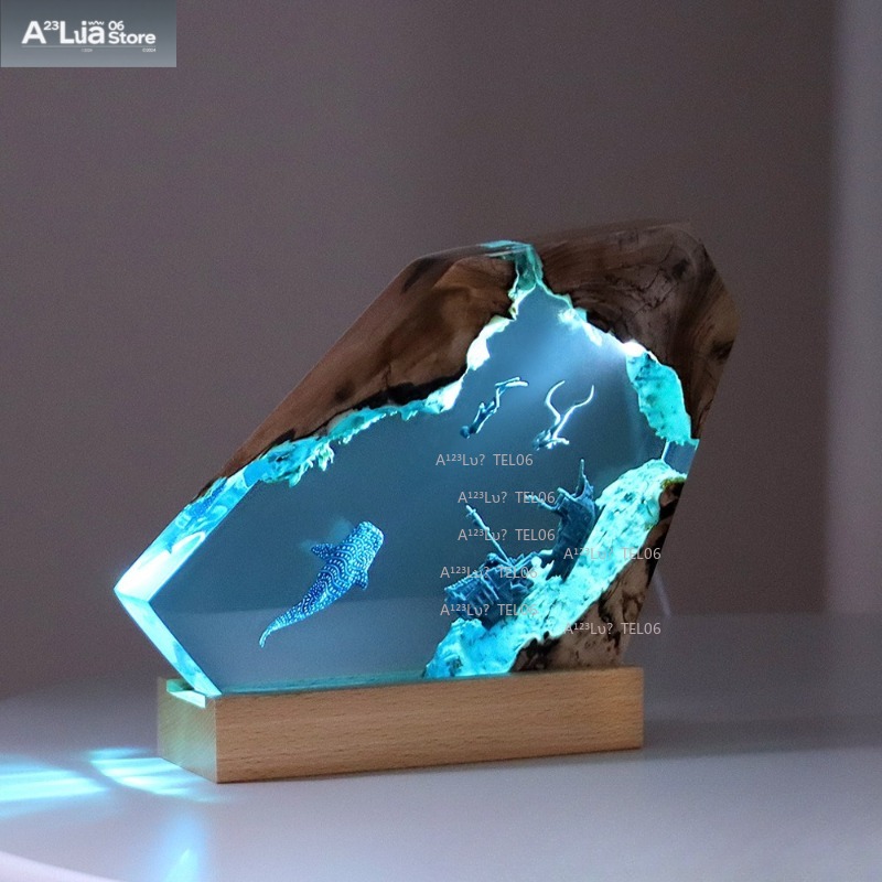 Drewniana lampka nocna z żywic – Resin Art And Wood recenzja i cena