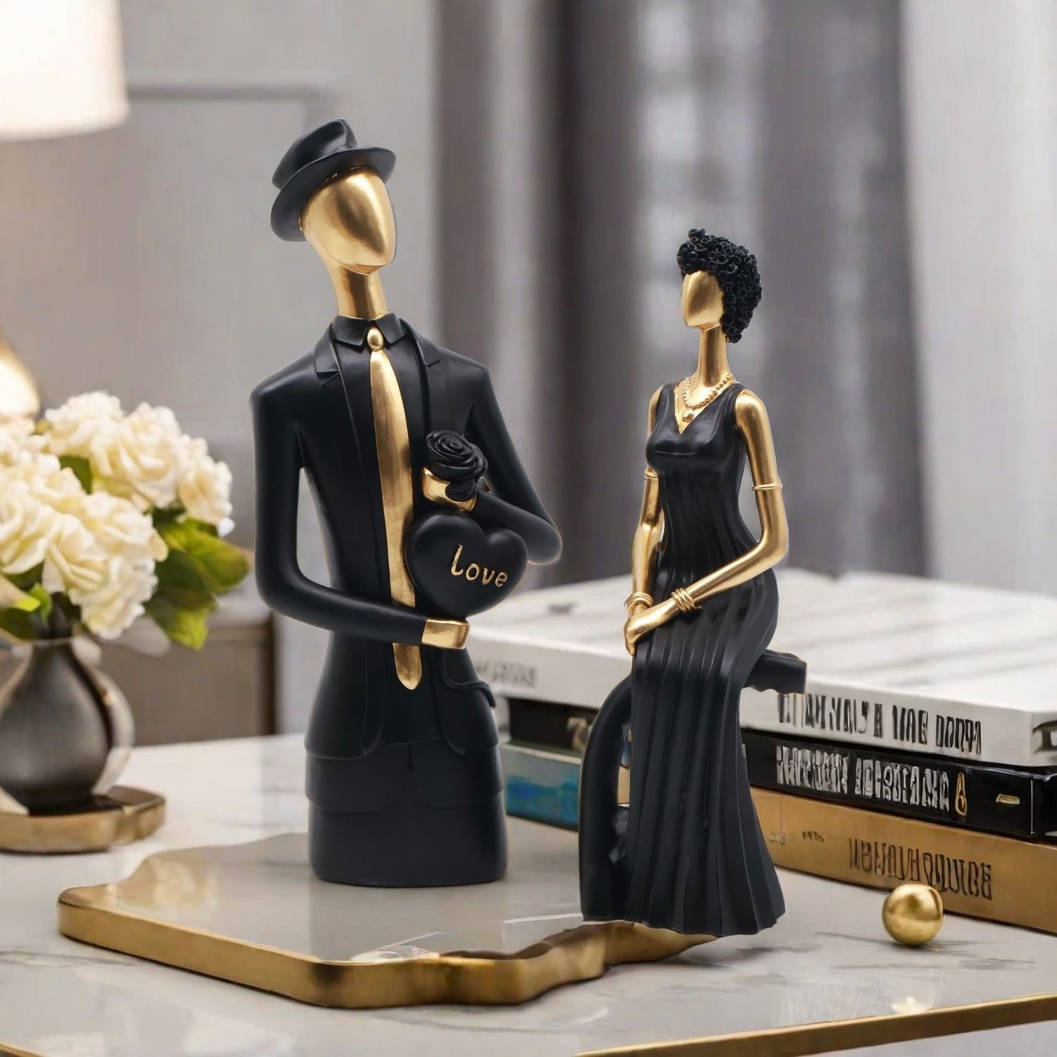 Dekoracyjna rzeźba z żywicy, r – Resin Art Gift For Wedding recenzja i cena