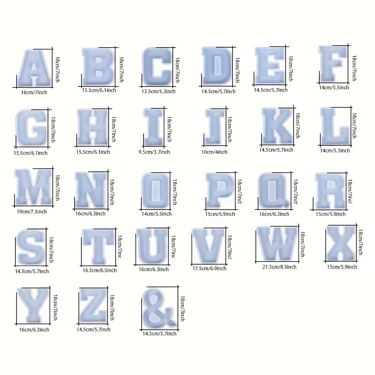 7-calowa forma z żywicy na duż – Resin Art Letters recenzja i cena